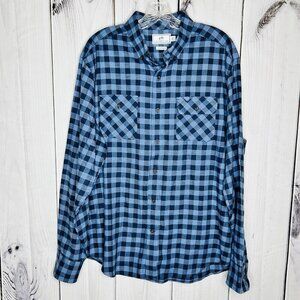 Southern Tide Button Down Shirt Mens Sz L Blue Plaid Long Sleeve Classic Fit